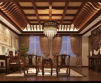 Chinese Style A Living Room-ID:300158029
