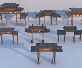 Chinese Style Decorated Archway-ID:638411084