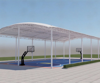 Modern Outdoor Parking Lot-ID:506699097