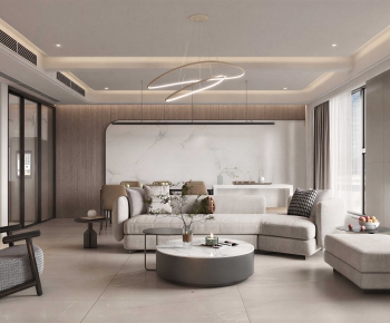 New Chinese Style A Living Room-ID:670218945