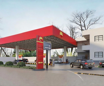 Modern Gas Station-ID:974827052