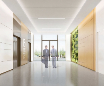 Modern Office Elevator Hall-ID:963120941