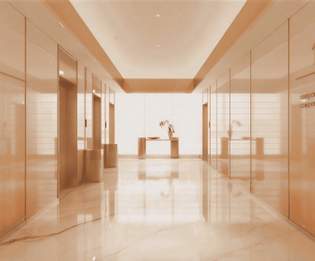 Modern Office Elevator Hall-ID:749428997