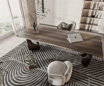 Modern Computer Desk And Chair-ID:935936939