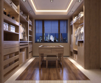 Modern Clothes Storage Area-ID:715670116