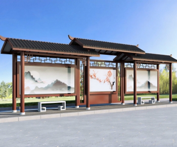 New Chinese Style Building Component-ID:689188001