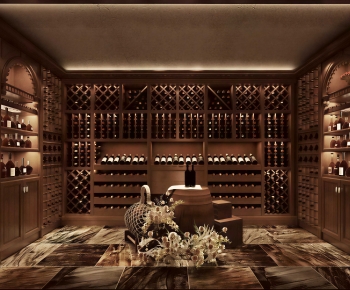 European Style Wine Cellar/Wine Tasting Room-ID:945137984
