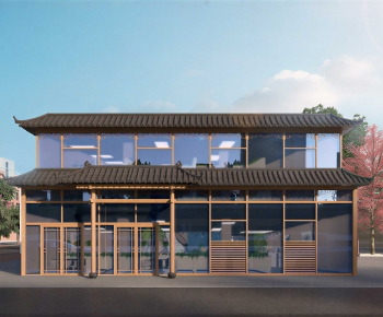 New Chinese Style Facade Element-ID:217919316