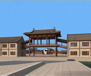 Chinese Style Ancient Architectural Buildings-ID:571283102