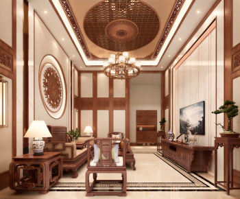 Chinese Style A Living Room-ID:381535059