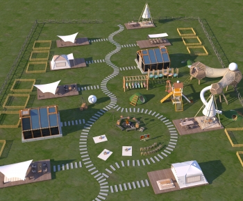 Modern Park Landscape-ID:713241107