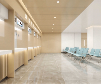 Modern Hospital Hall-ID:617584946