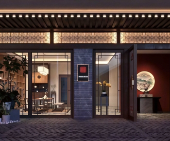 New Chinese Style Facade Element-ID:715349917