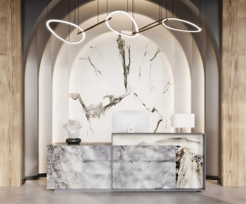 Modern Office Reception Desk-ID:963872919