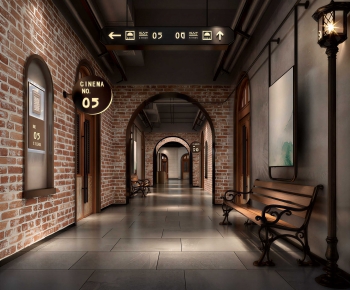 Industrial Style Office Aisle-ID:644938992