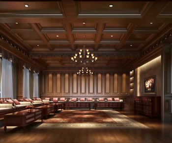 New Chinese Style A Living Room-ID:627094981