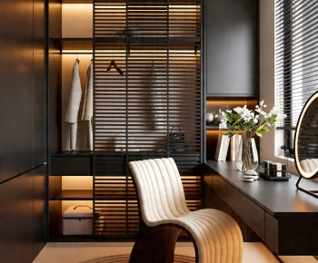 Modern Clothes Storage Area-ID:408381945