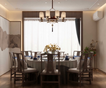 New Chinese Style Dining Room-ID:684067019