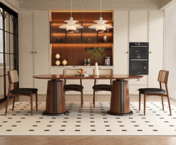 French Style Dining Table And Chairs-ID:680610903