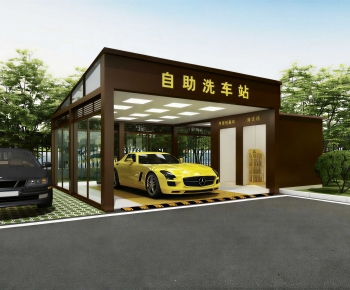 Modern Outdoor Parking Lot-ID:578506957