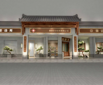 New Chinese Style Facade Element-ID:520163067