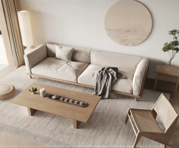 Wabi-sabi Style Sofa Combination-ID:914709094