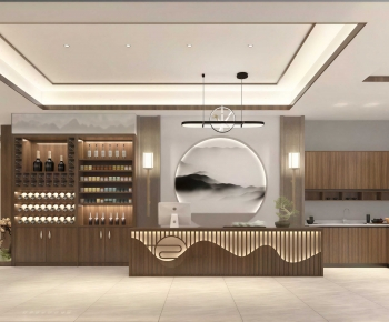 New Chinese Style Office Reception Desk-ID:582634934