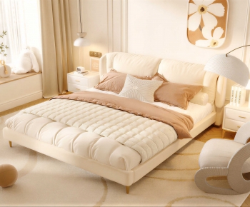 Modern Double Bed-ID:775362977