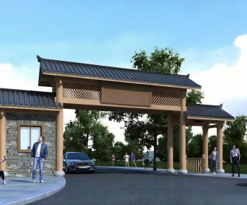 New Chinese Style Decorated Archway-ID:990269289