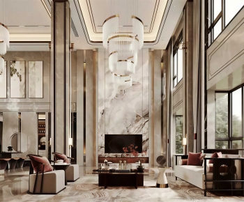 Modern A Living Room-ID:740592961