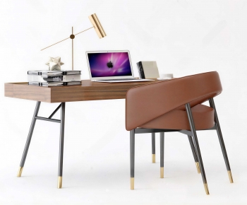 Modern Computer Desk And Chair-ID:512804037