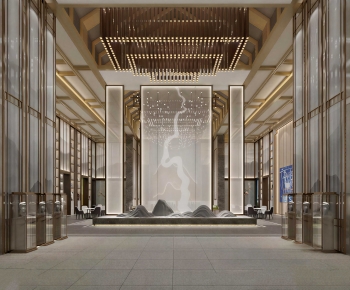 New Chinese Style Lobby Hall-ID:739622125