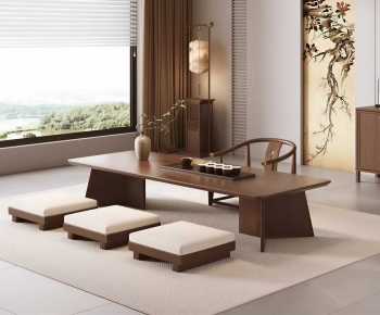 New Chinese Style Tea Tables And Chairs-ID:602890976