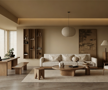 New Chinese Style A Living Room-ID:546602968
