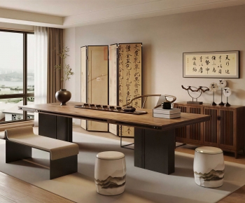 New Chinese Style Tea Tables And Chairs-ID:247931968