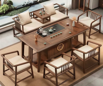 New Chinese Style Tea Tables And Chairs-ID:890512949