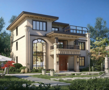 Simple European Style Detached Villa-ID:725300328