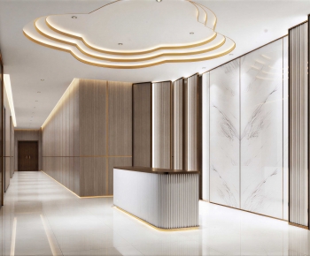 Modern Office Reception Desk-ID:715148934