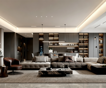 Modern A Living Room-ID:648828039