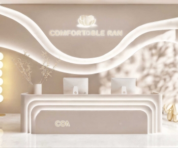 Modern Office Reception Desk-ID:534004935