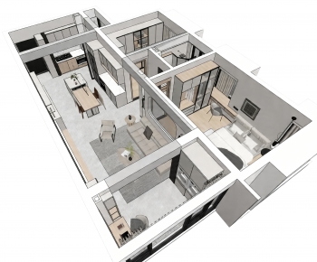 Modern A Bird's-eye View Of Home Decoration-ID:914382939