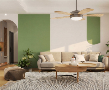 Modern A Living Room-ID:381373888