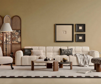 Modern Three-seat Sofa-ID:719199906