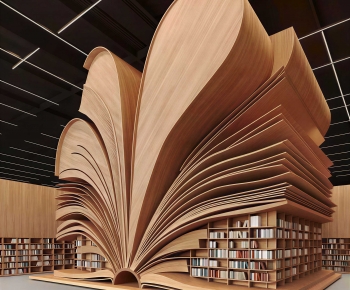 Modern Bookstore Book Bar-ID:921787026