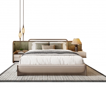 Modern Double Bed-ID:555830011