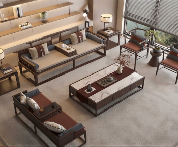 New Chinese Style Sofa Combination-ID:968401918