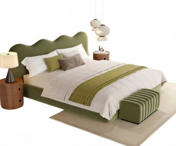 Modern Double Bed-ID:767919061