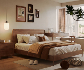 Modern Double Bed-ID:753947979