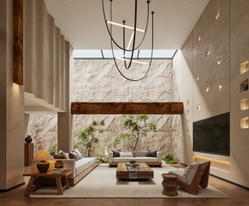 Wabi-sabi Style A Living Room-ID:805383927