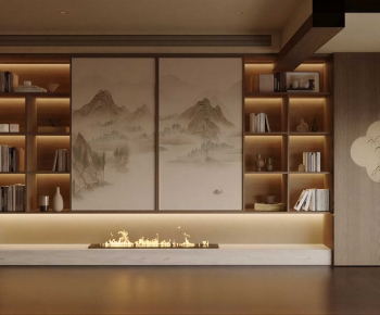 New Chinese Style Decorative Cabinet-ID:110641962